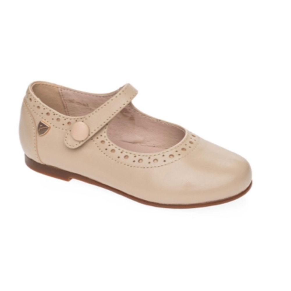 Venettini Girls Cream Mary Jane Dress Shoe